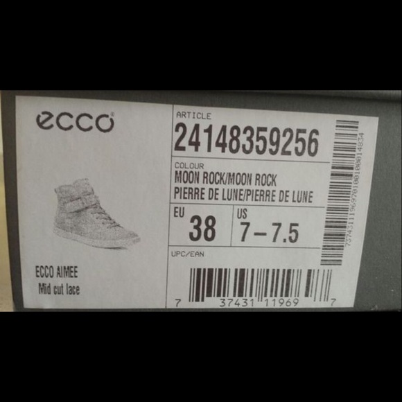 ECCO AIMME In Moon Rock Mid Cut Lace 7-7.5 - Picture 4 of 4